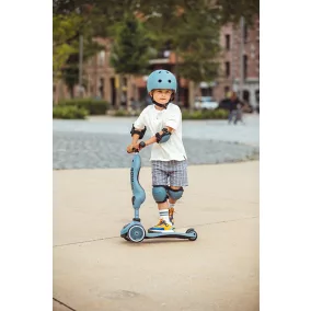   Scoot and Ride Védőfelszerelés Térd és könyök - Steel - S méret