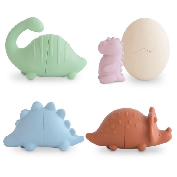 Mushie fürdőjáték - Dinók - 5 db