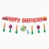 „Happy Birthday” Karton Girland - Farm