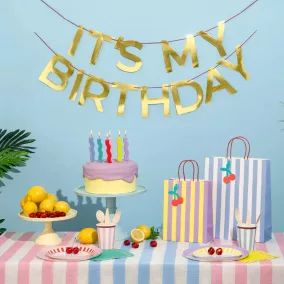 „It’s My Birthday” girland - Arany