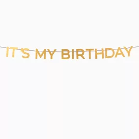 „It’s My Birthday” girland - Arany