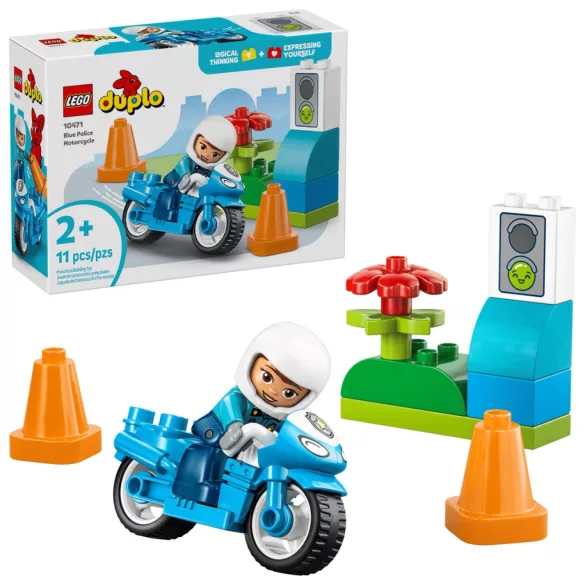 LEGO DUPLO Town 10471 Kék rendőrségi motorkerékpár