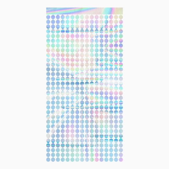 Irizáló Körös Függöny 1 x 2 m - Ezüst