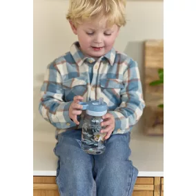 Little Dutch szívószálas kulacs 450 ml - Forest Friends