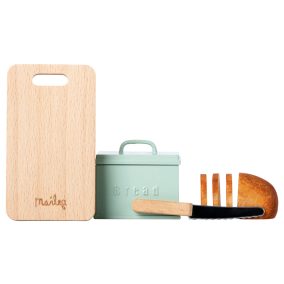Maileg Mini kenyértartó késsel és vágódeszkával