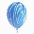 Kék márvány mintás latex lufi - 30 cm 5 db-os