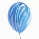 Kék márvány mintás latex lufi - 30 cm 5 db-os