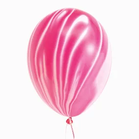 Rózsaszín márvány mintás latex lufi - 30 cm 5 db-os