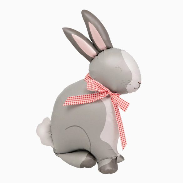 3D álló nyuszi fólia lufi - 75 × 53 cm