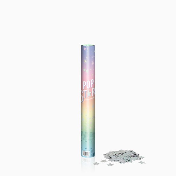 Irizáló Csillag Konfettiágyú 40 cm