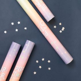 Irizáló Csillag Konfettiágyú 40 cm