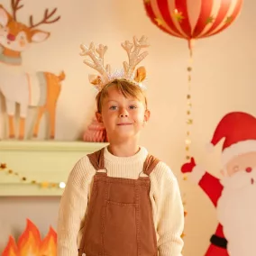 Arany rénszarvasos hajpánt irizáló díszítéssel