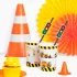 Közlekedési lámpa mintás papír szívószál 20 cm - 8 db-os