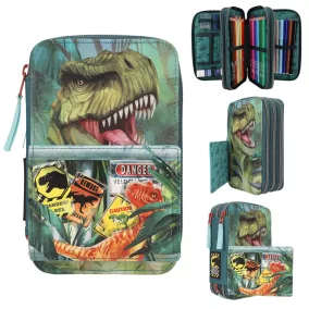 Dino World 3 emeletes töltött tolltartó - Danger
