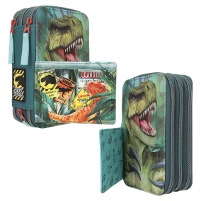 Dino World 3 emeletes töltött tolltartó - Danger