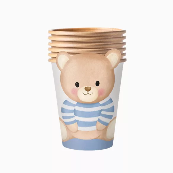 Macis papírpohár 270 ml - Baby Blue 6 db-os