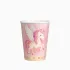 Unikornis papírpohár 270 ml - Baby Pink 10 db-os