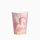 Unikornis papírpohár 270 ml - Baby Pink 10 db-os