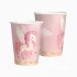 Unikornis papírpohár 270 ml - Baby Pink 10 db-os