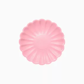   Pasztell rózsaszín desszertes papírtányér 18 cm - 8 db-os
