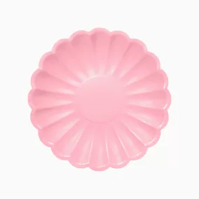 Pasztell rózsaszín papírtányér 23 cm - 6 db-os