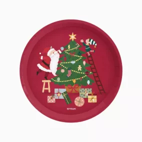 Mikulásos papírtányér - 23 cm - 6 db-os