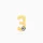3-as Arany Focis Csillogó Számos Gyertya 7,5 cm