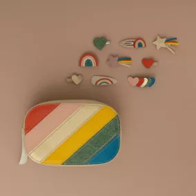 Retro szívecskék - 2 db-os hajcsat szett