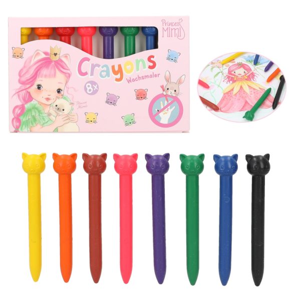 Princess Mimi Cicafejes zsírkréták - 8 db