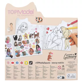 TOPModel cicás színező és matricás album