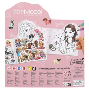 TOPModel kutyás színező és matricás album