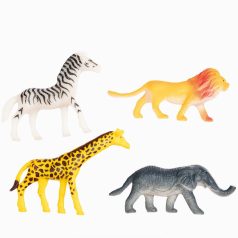   Szafari állat figurák - Pinyata töltelék játék - 4 db-os csomag