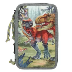 Dino World 3 emeletes töltött tolltartó - T-Rex