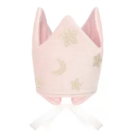 Csillag és Hold rózsaszín bársony korona