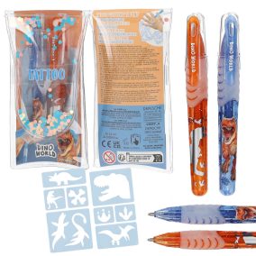 Dino World Csillámos tetováló gél tollak