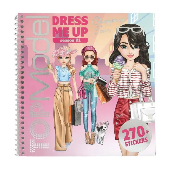 TOPModel Matricás öltöztető füzet - Dress Me Up Shopping Tour