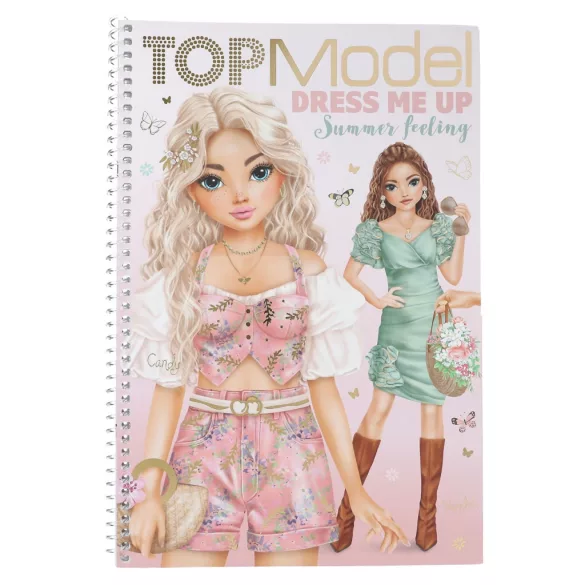 TOPModel nagyméretű matricás öltöztető füzet - Summer Feeling