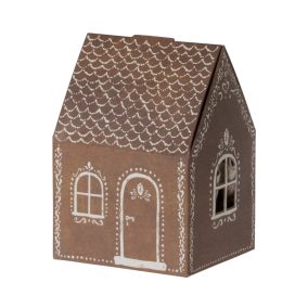 Maileg Mikulás egér zsákkal és mézeskalácsházzal