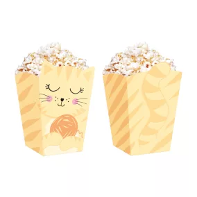 Cicás popcornos dobozok - 8,5 × 15 cm - 6 db