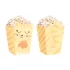 Cicás popcornos dobozok - 8,5 × 15 cm - 6 db