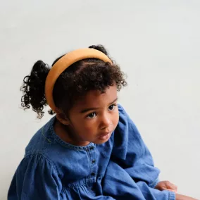 Mustárszínű kordbársony hajpánt