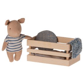 Maileg Malacbébi ágyikóval - fiú