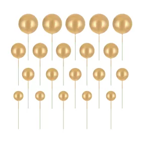 Arany tortadíszítő golyók - 20 db