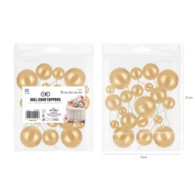 Arany tortadíszítő golyók - 20 db