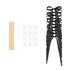 DIY tortadísz fekete masnival - 1 db