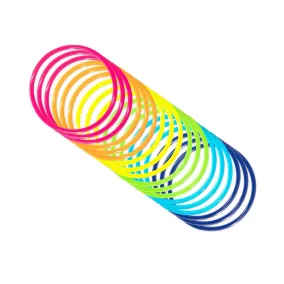 Színes neon diszkó karkötő - 18 db