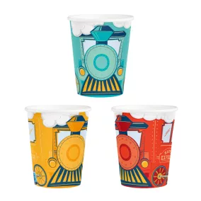 Vonatos papírpoharak - 270 ml - 6 db