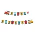 Vonatos Happy Birthday felirat - 240 × 19,5 cm