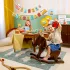 Vonatos Happy Birthday felirat - 240 × 19,5 cm