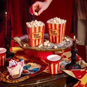 Retro popcorn doboz - 6 db